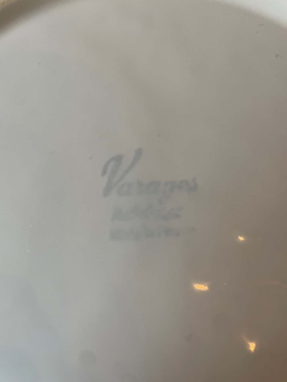 2 White Fondue Plates by Varages Made in France Simple Design - Picture 3 of 8